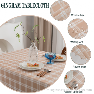 100% Polyester Buffalo Plaid Tablecloth